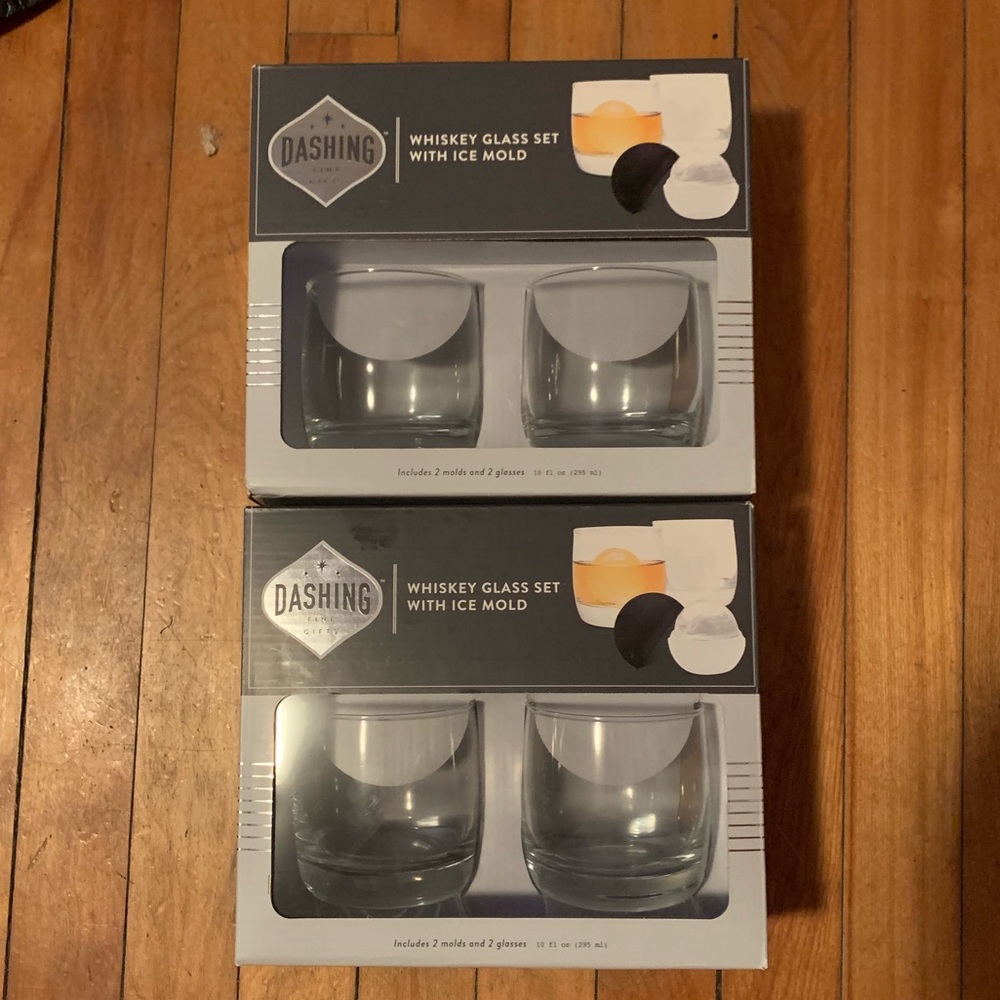 Whiskey Glass set with ice mold